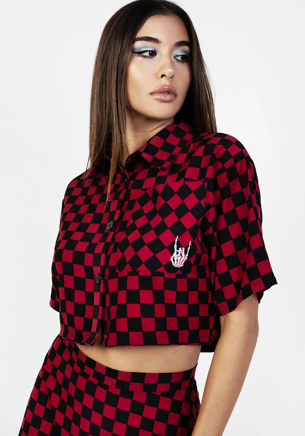 Arcade Crop Boxy Shirt sold by Disturbia product image thumbnail 5