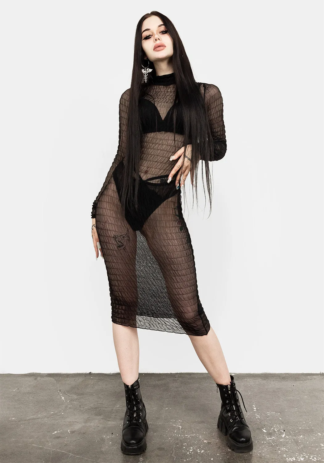 Nightwraith Mesh Dress sold by Disturbia