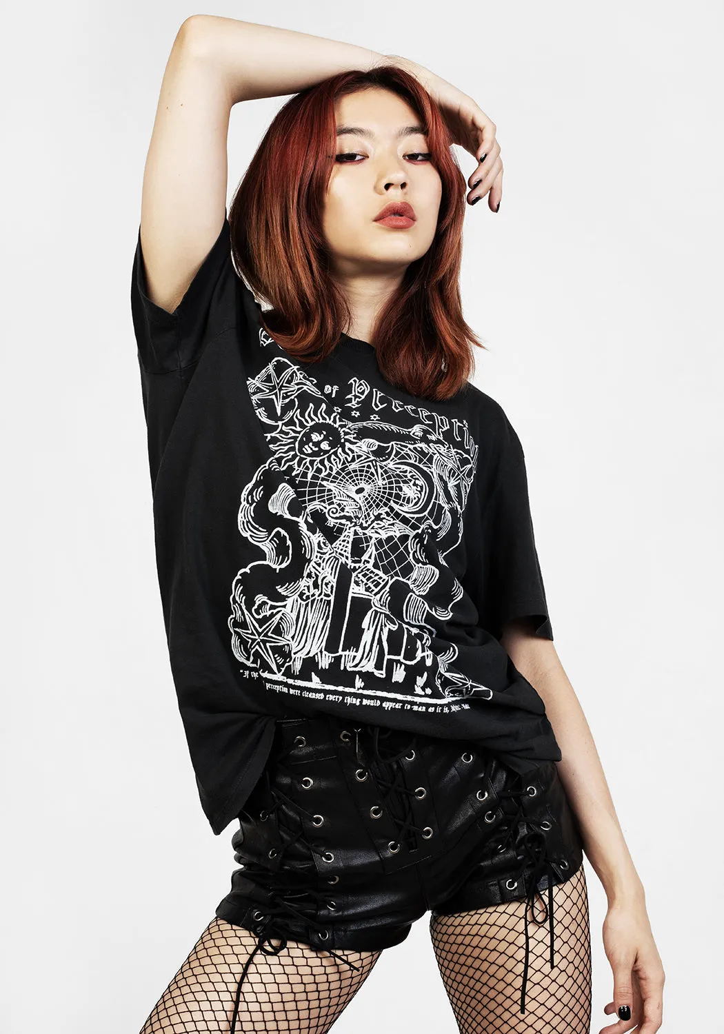 Perception Black Garment Washed T-shirt sold by Disturbia product image thumbnail 5