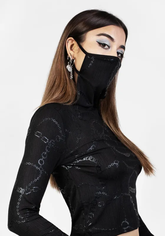 FORTUNE FACE MASK TOP sold by Disturbia