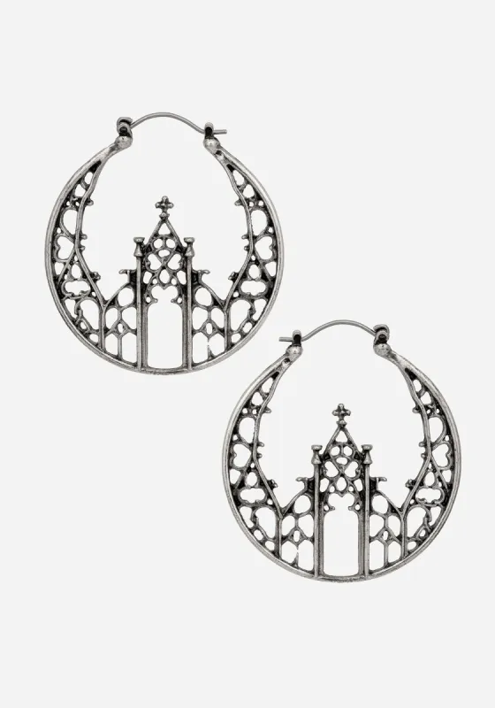 Cathedral Gothic Hoop Earrings sold by Disturbia