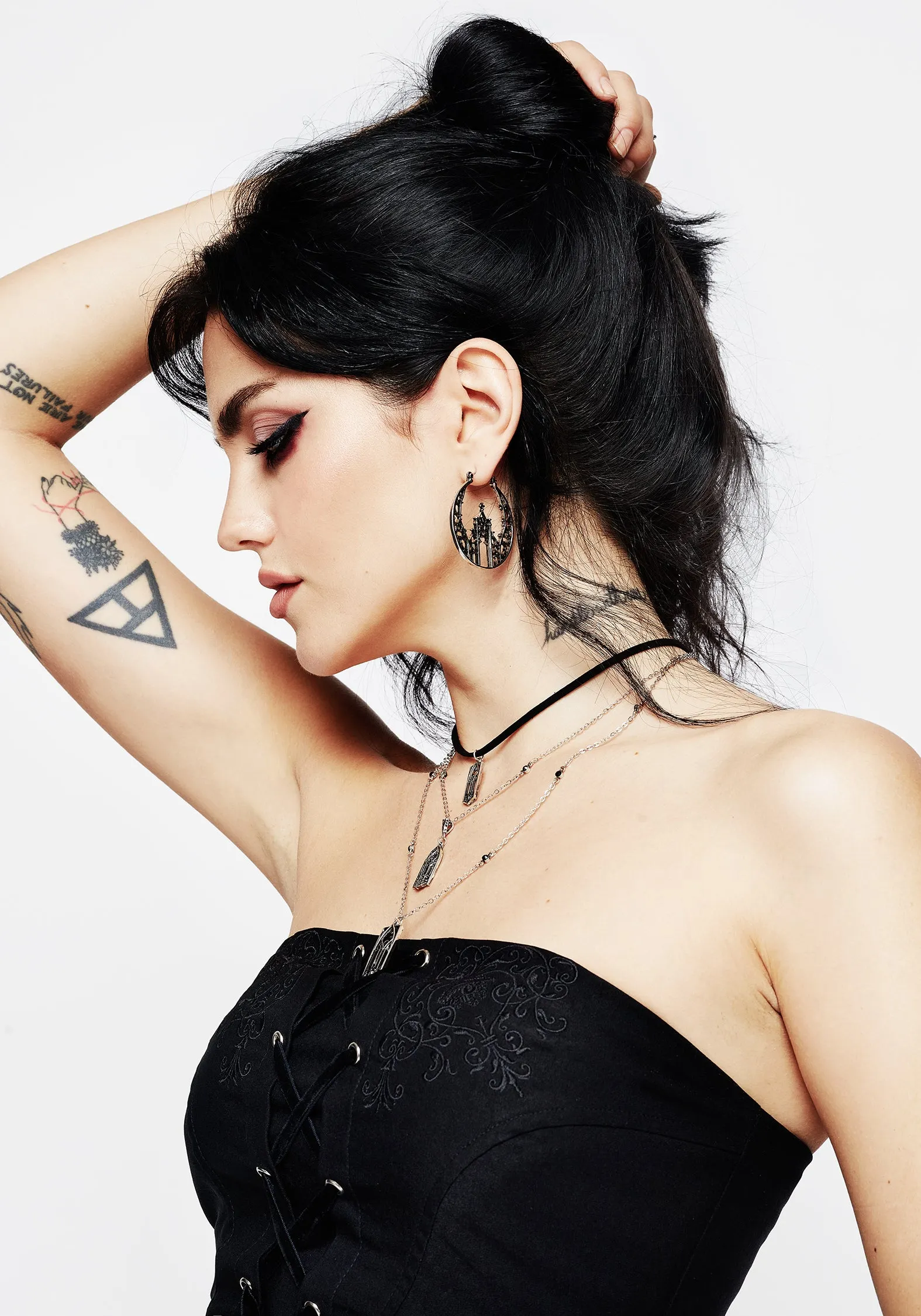 Cathedral Gothic Hoop Earrings sold by Disturbia product image thumbnail 5