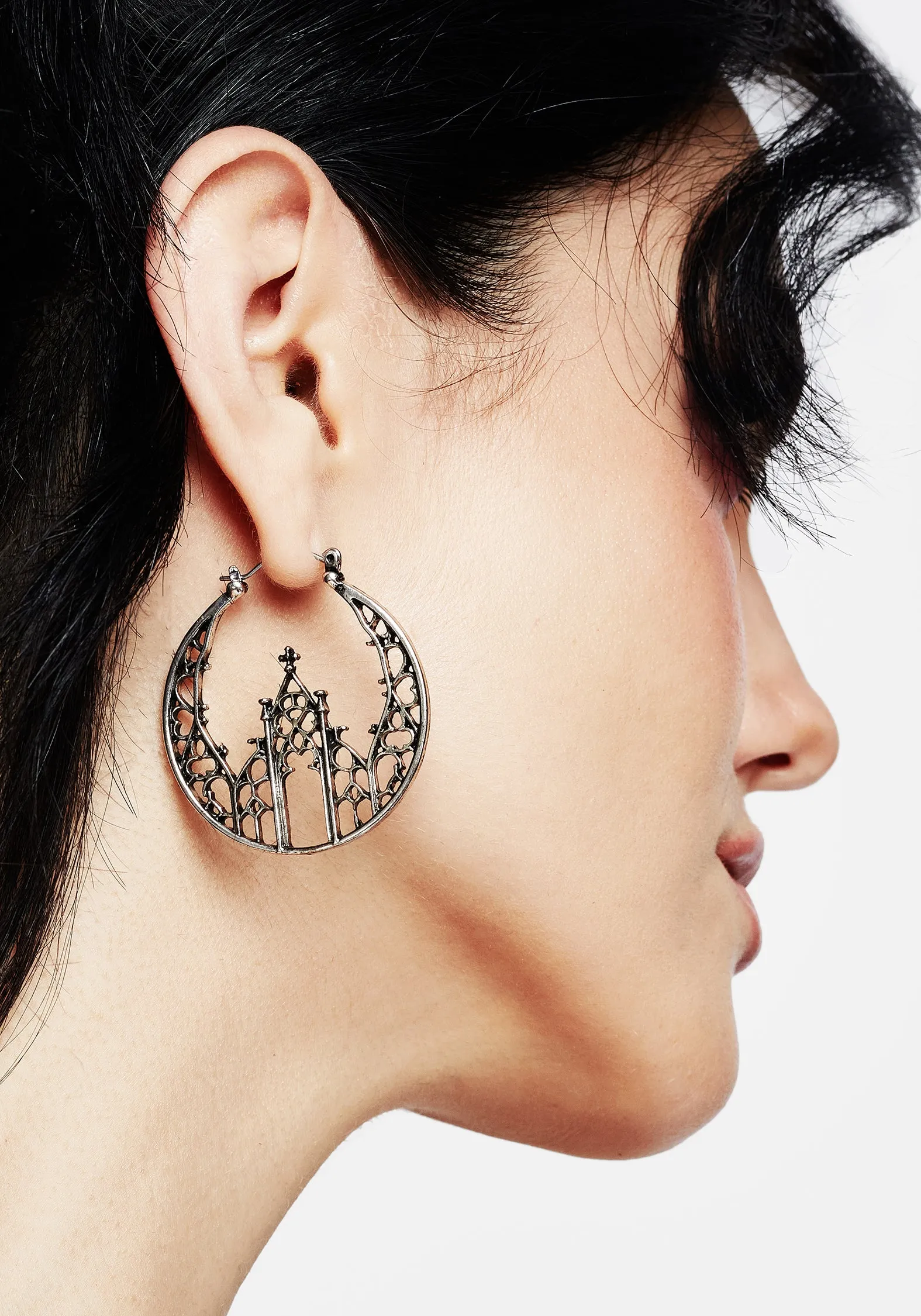 Cathedral Gothic Hoop Earrings sold by Disturbia product image thumbnail 2