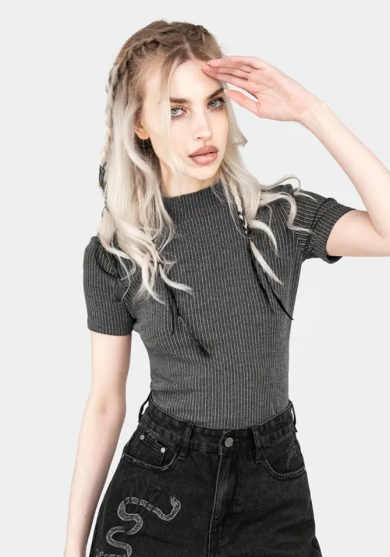 Bryony Striped Crop Top sold by Disturbia