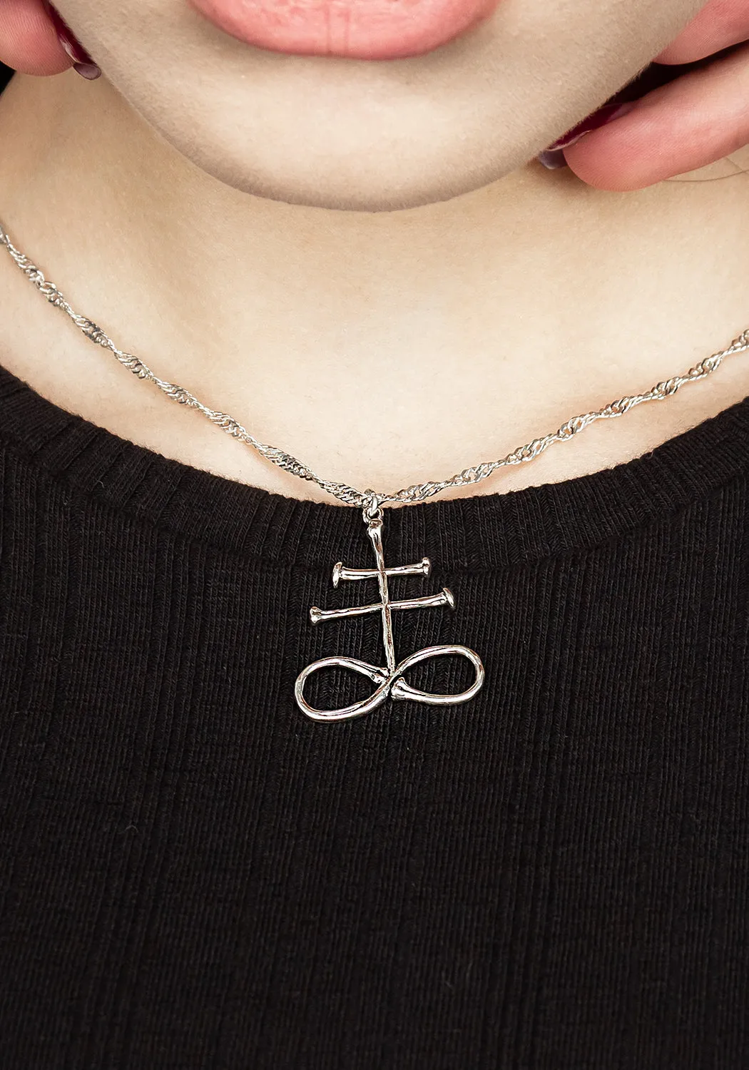 LEVIATHAN BONE CROSS NECKLACE sold by Disturbia product image thumbnail 4