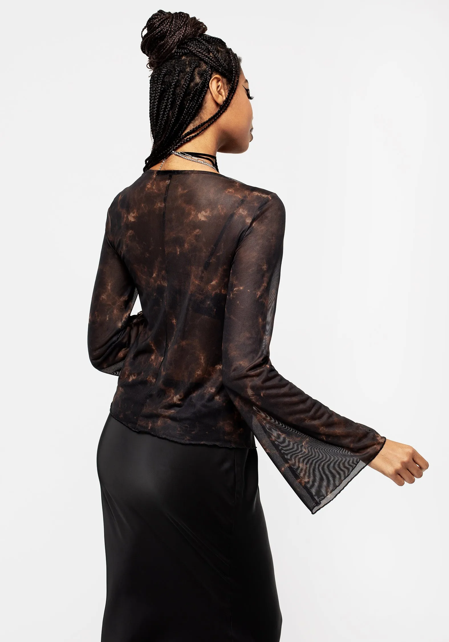 Korrigan Tie Dye Mesh Top sold by Disturbia product image thumbnail 3