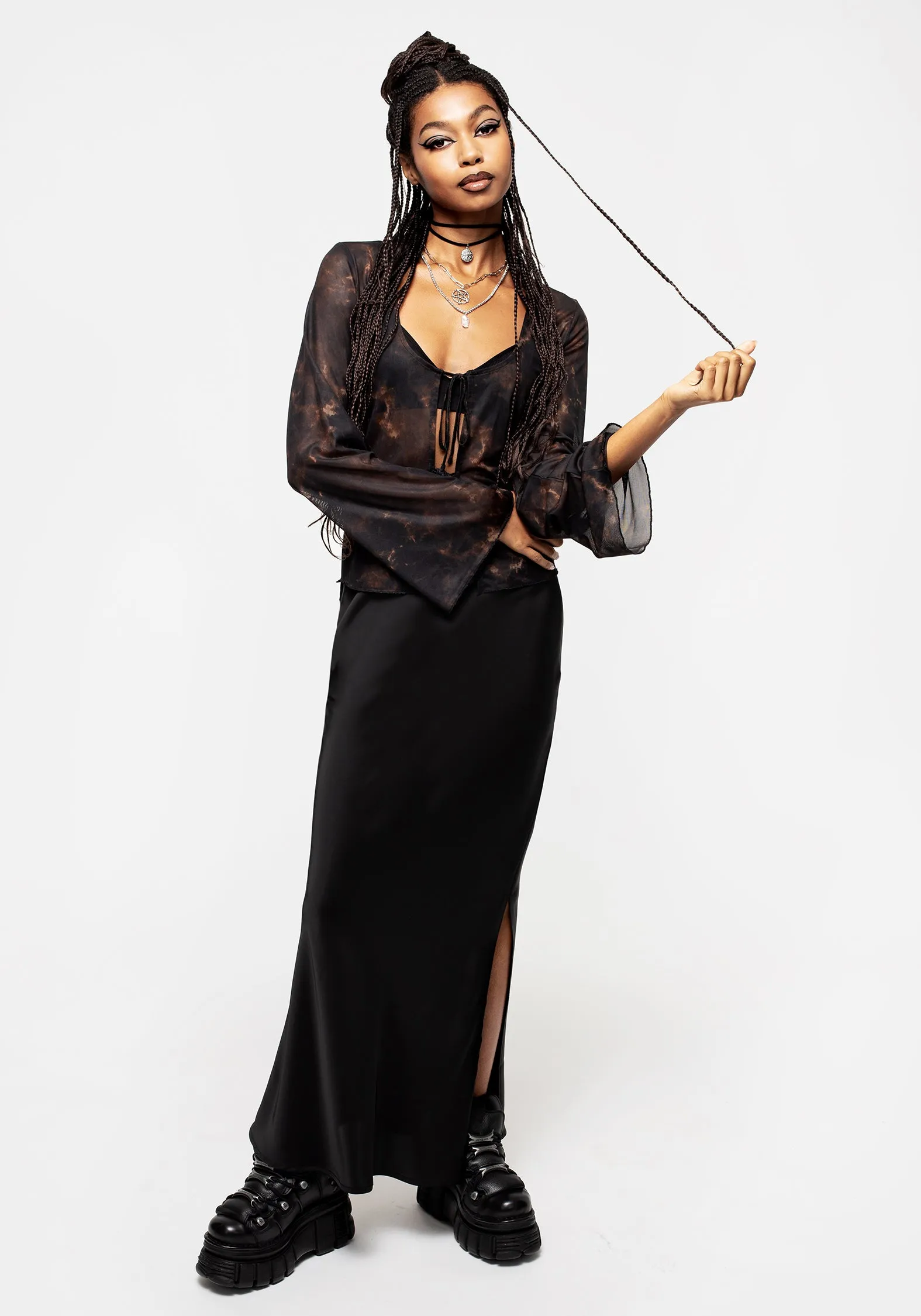 Korrigan Tie Dye Mesh Top sold by Disturbia product image thumbnail 4