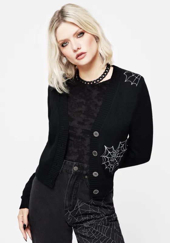 Catch Feelings Embroidered Knit Cardigan sold by Disturbia