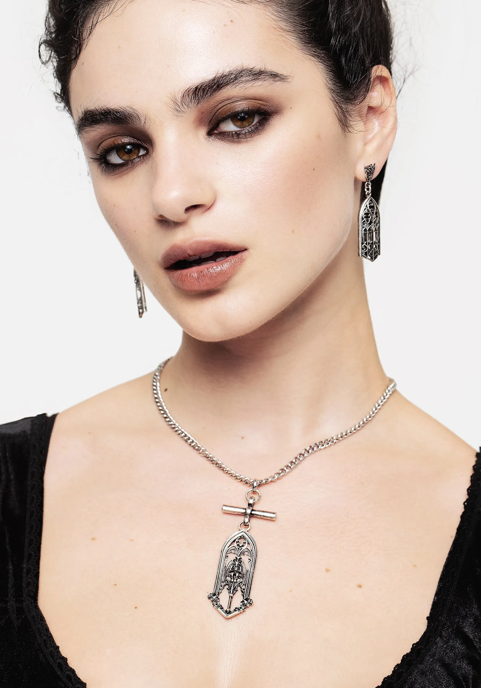 Gargoyle Gothic Pendant Necklace sold by Disturbia