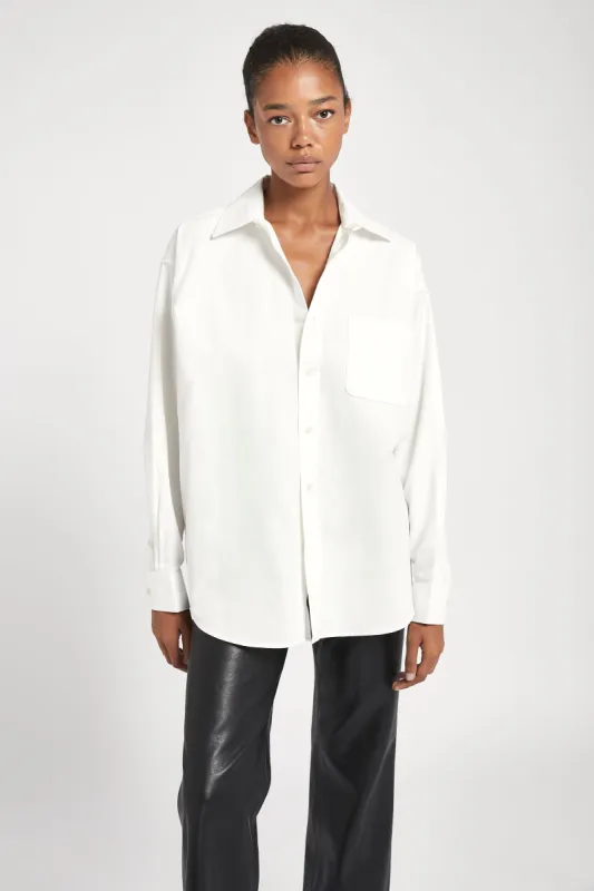 Masculine Oversized Cotton Shirt - White sold by Because of Alice