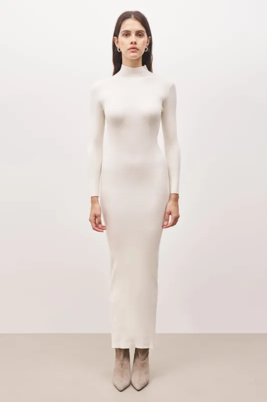 Fine Knit Maxi Dress - Cream sold by Because of Alice