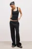 Linen Drawstring Wide Leg Trousers - Black sold by Because of Alice