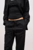 Linen Drawstring Wide Leg Trousers - Black sold by Because of Alice