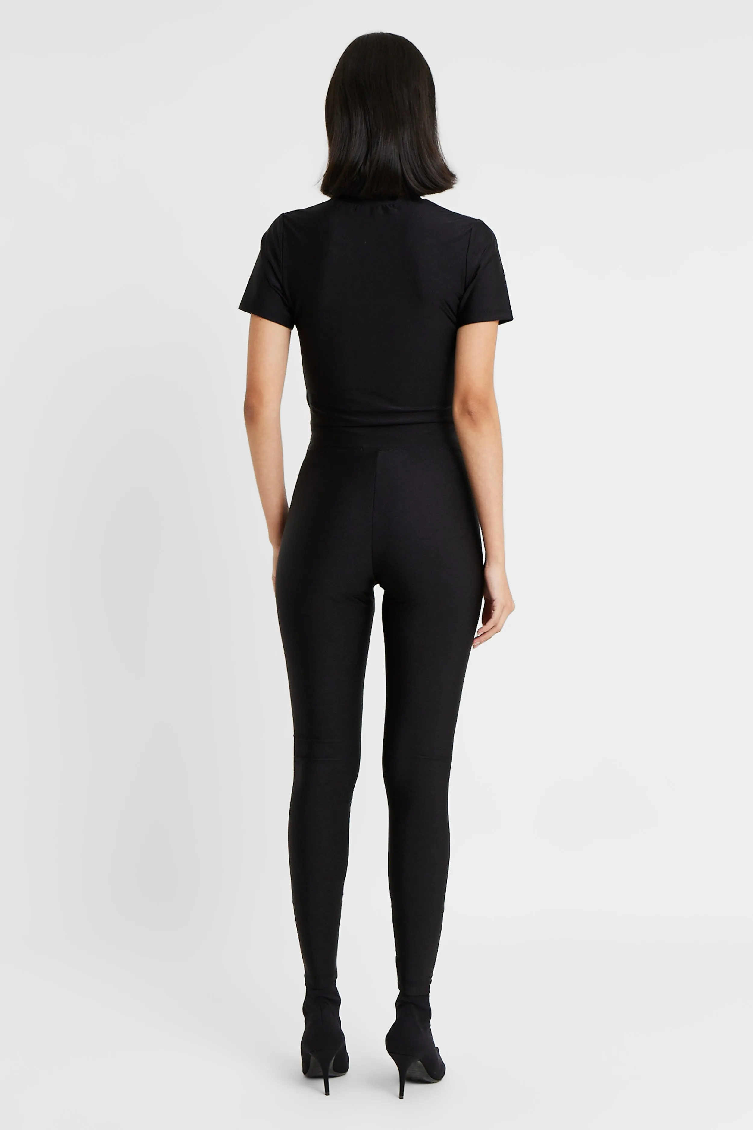 Spandex High Waisted Leggings - Black sold by Because of Alice product image thumbnail 2
