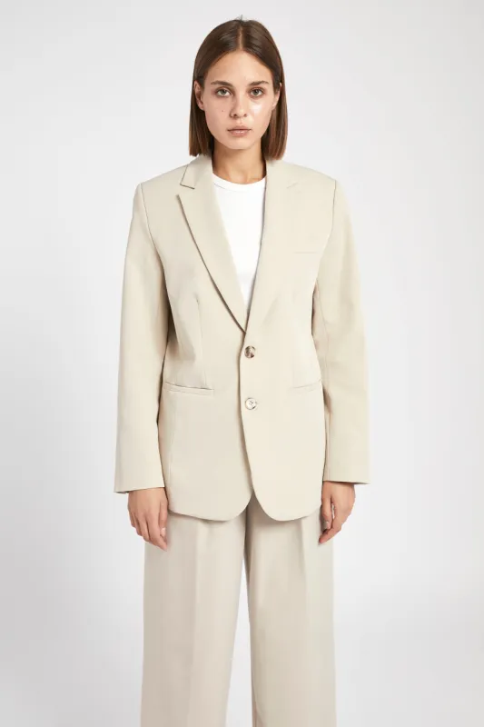 Oversized Dad Blazer - Sand sold by Because of Alice