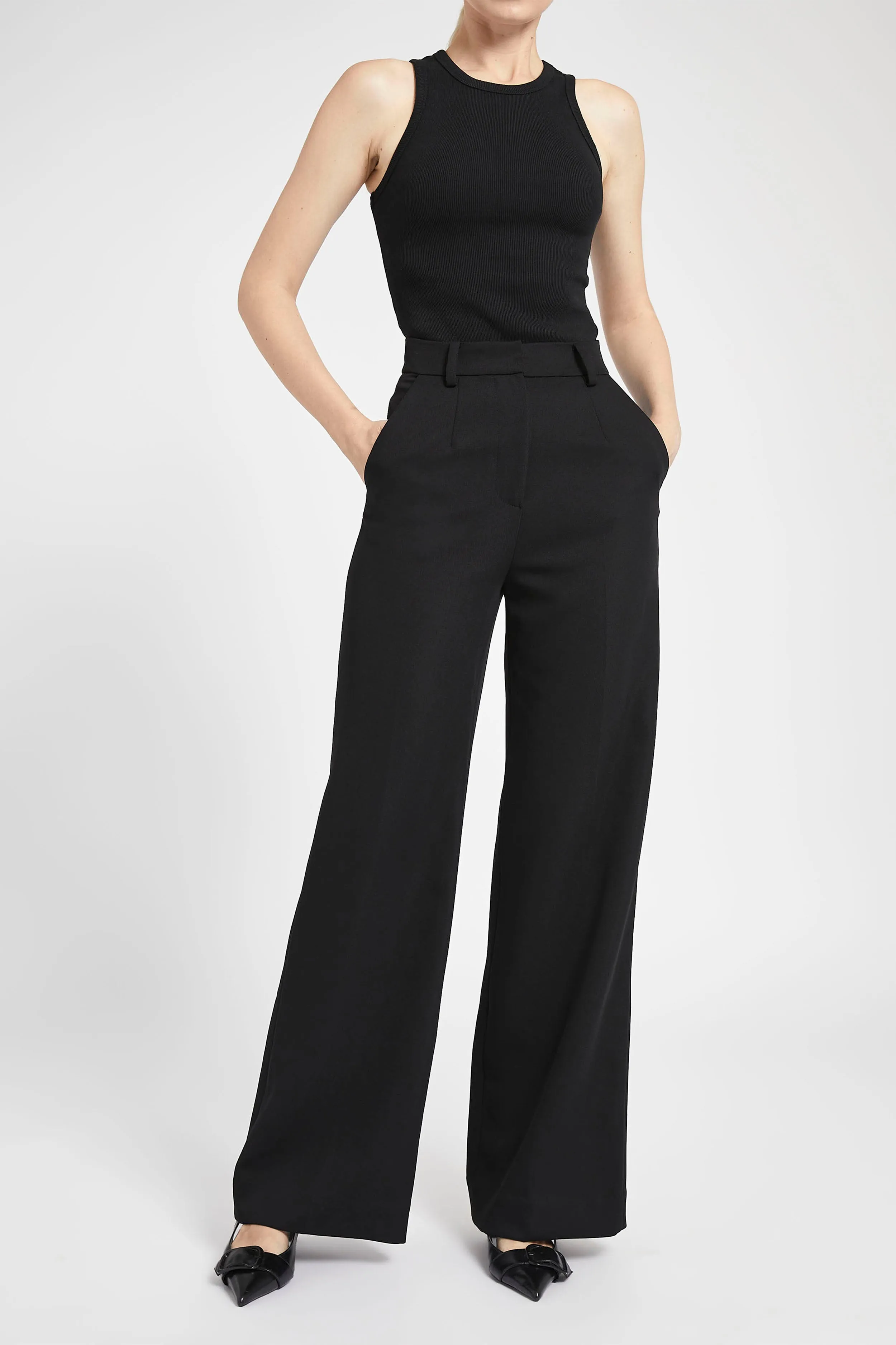 Relaxed Straight Leg Trousers - Black sold by Because of Alice product image thumbnail 3