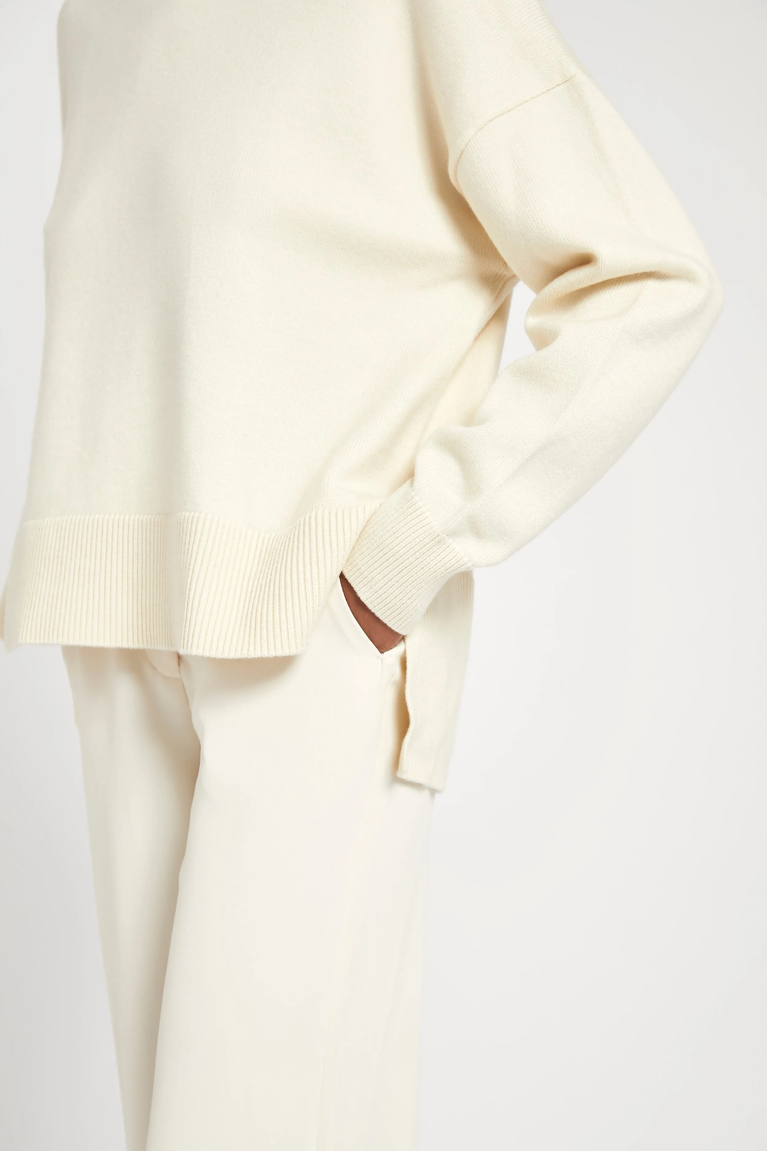 Relaxed Dropped Shoulder Jumper - Cream sold by Because of Alice product image thumbnail 5