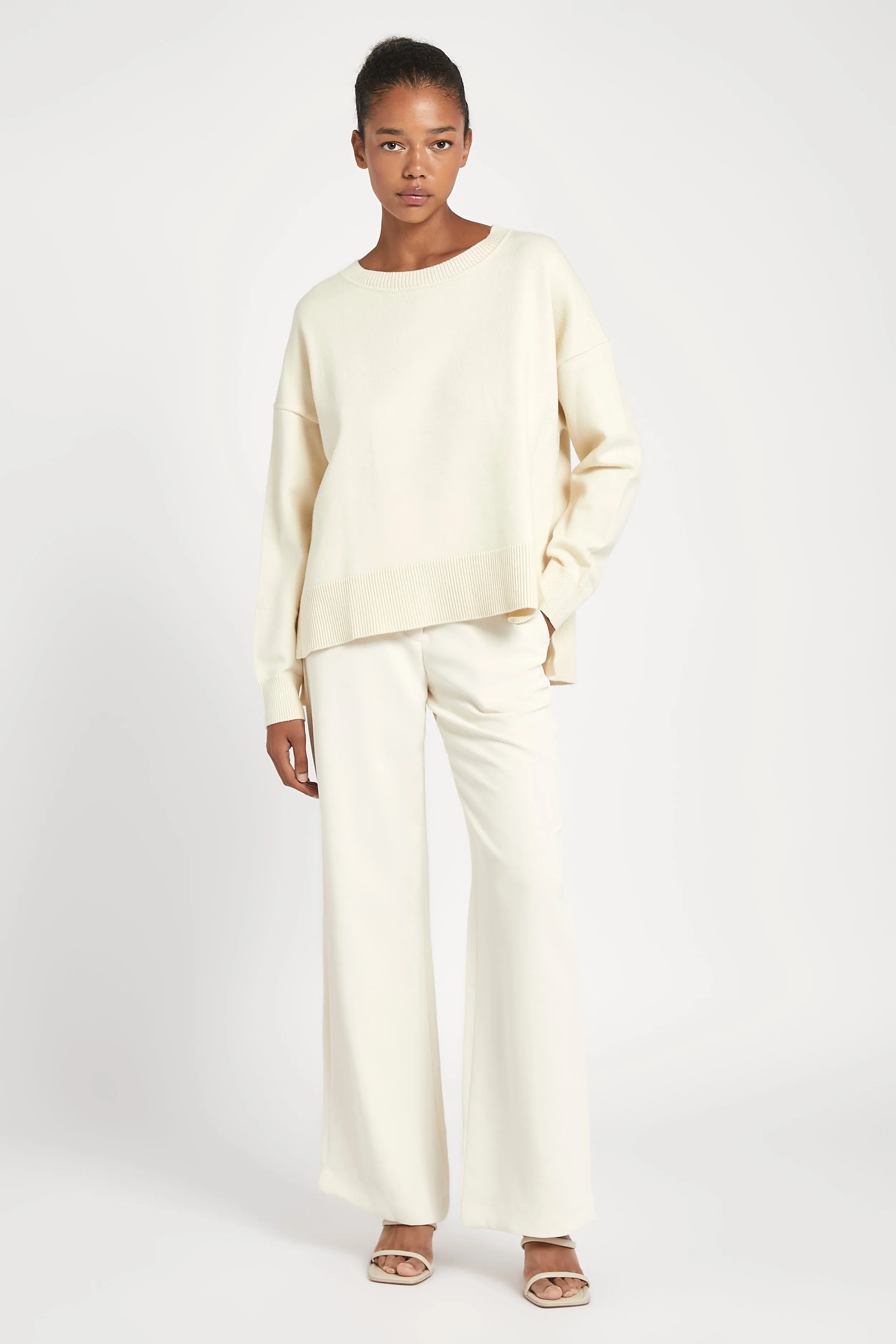 Relaxed Dropped Shoulder Jumper - Cream sold by Because of Alice product image thumbnail 2