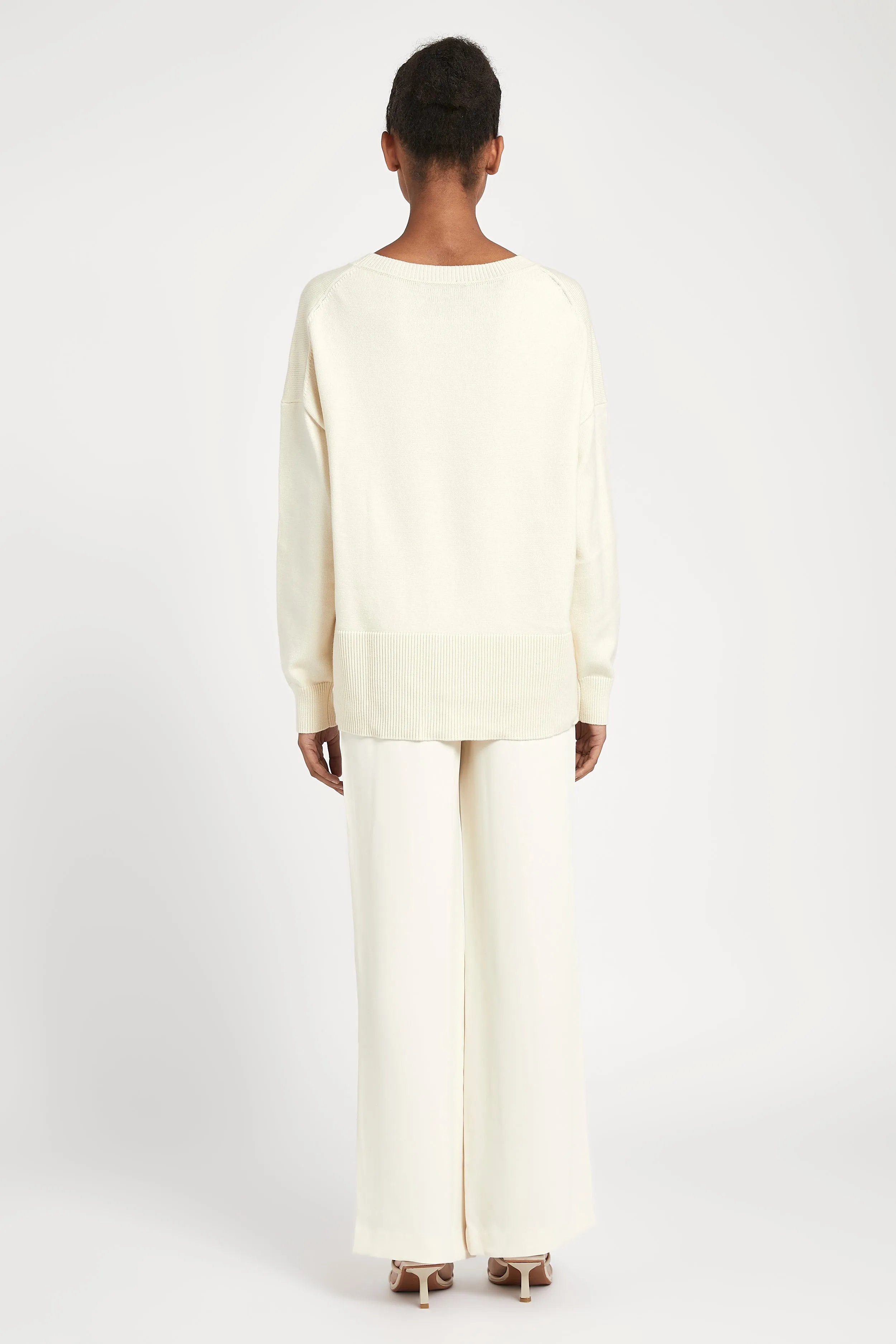 Relaxed Dropped Shoulder Jumper - Cream sold by Because of Alice product image thumbnail 3
