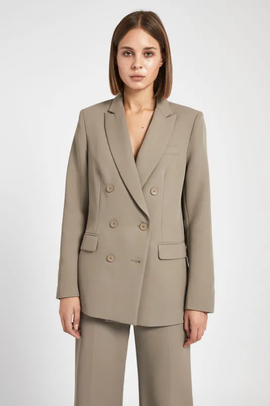 Double Breasted Blazer - Oak sold by Because of Alice
