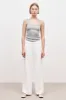 Draped Mid Rise Trousers - White sold by Because of Alice