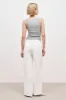 Draped Mid Rise Trousers - White sold by Because of Alice
