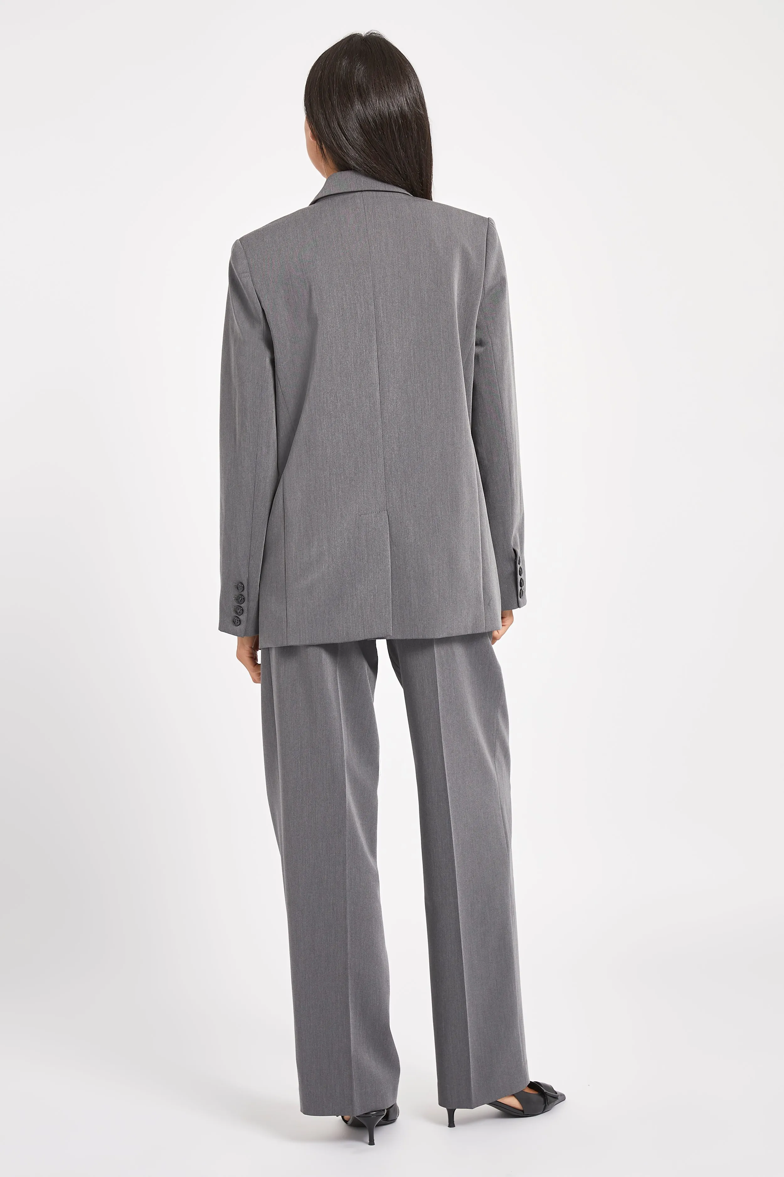 Oversized Dad Blazer - Grey Marl sold by Because of Alice product image thumbnail 2