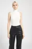Sleeveless Roll Neck Knit Bodysuit - White sold by Because of Alice