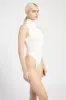 Sleeveless Roll Neck Knit Bodysuit - White sold by Because of Alice