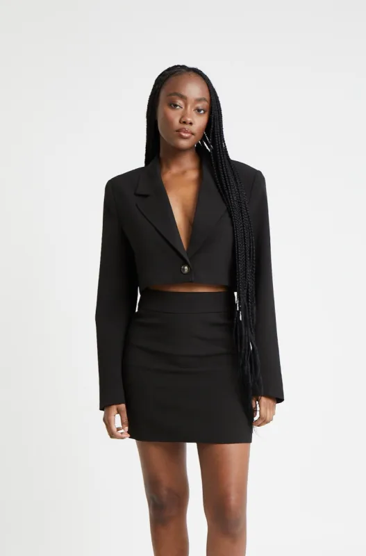 Cropped Boxy Blazer - Black sold by Because of Alice