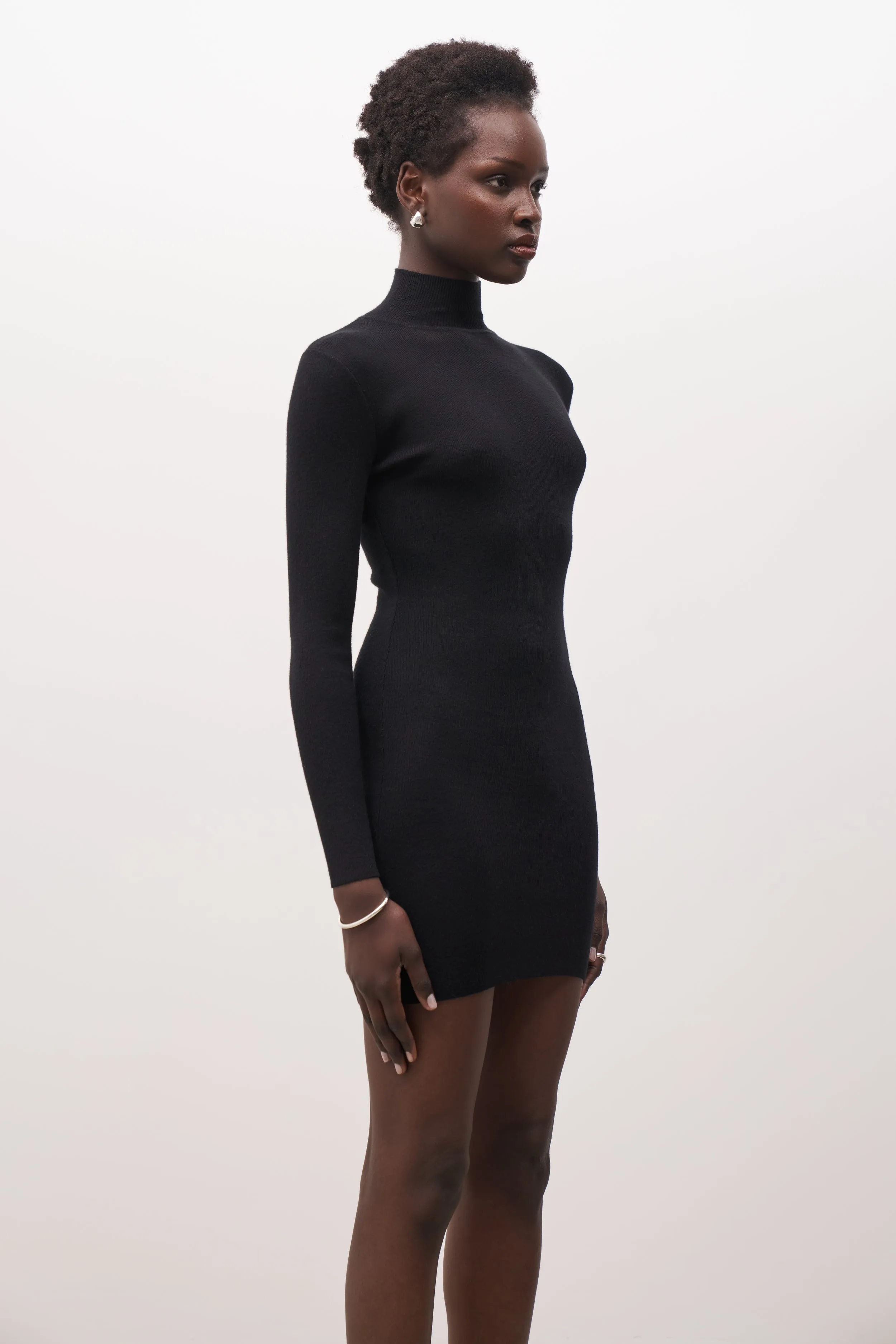 Fine Knit Mini Dress - Black sold by Because of Alice product image thumbnail 3