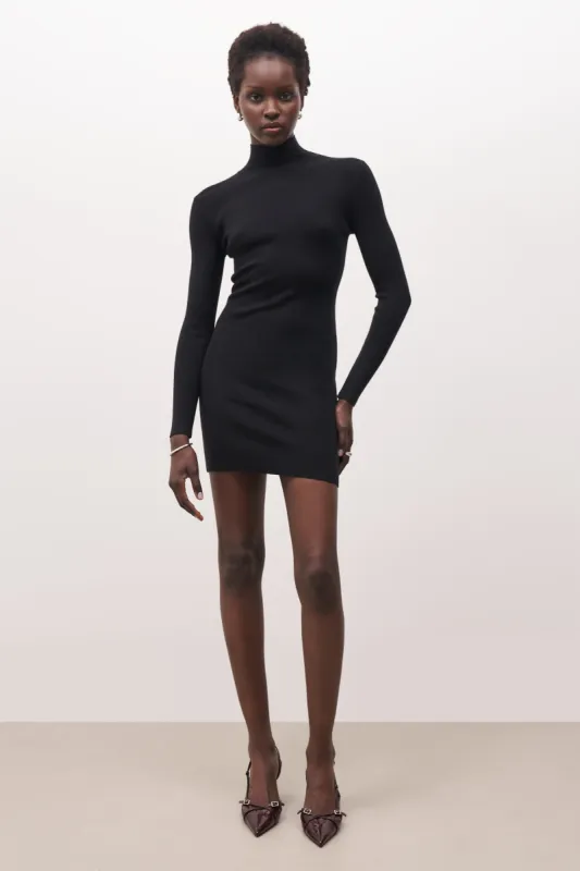 Fine Knit Mini Dress - Black sold by Because of Alice
