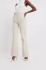 Straight Leg Wool Blend Trousers - Cream sold by Because of Alice