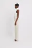 Straight Leg Wool Blend Trousers - Cream sold by Because of Alice