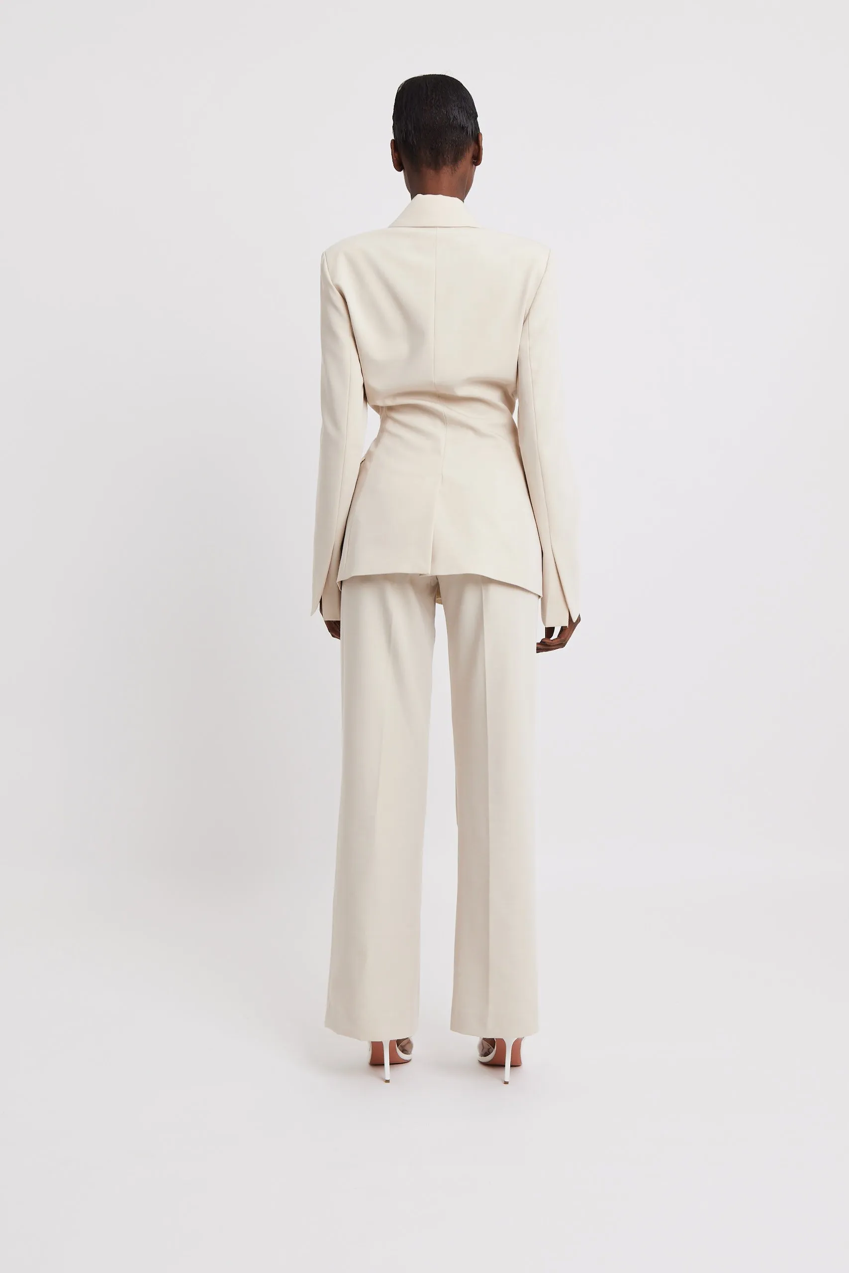 Asymmetric Wool Blend Blazer - Cream sold by Because of Alice product image thumbnail 5