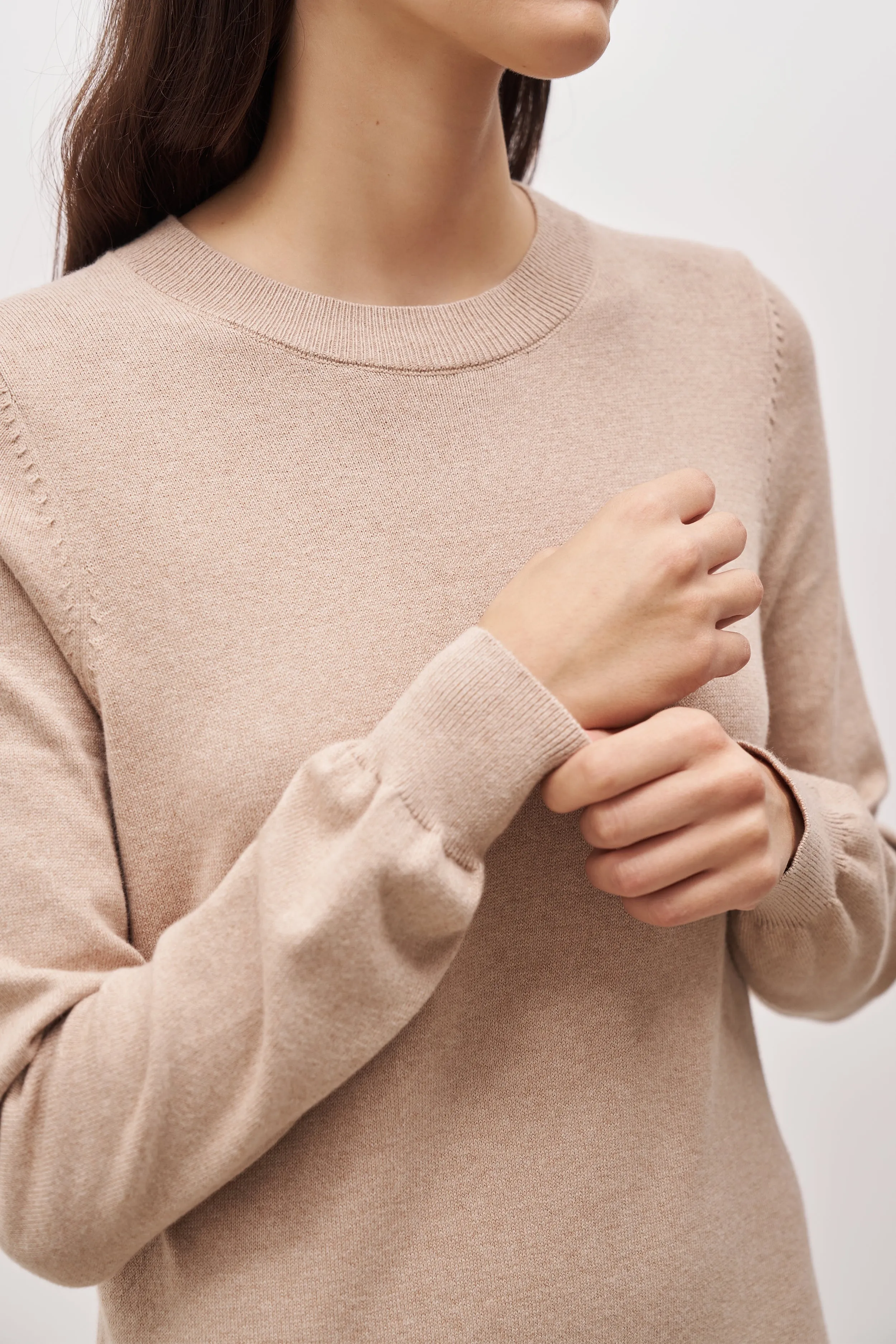 Cashmere Blend Column Maxi Dress - Birch sold by Because of Alice product image thumbnail 5