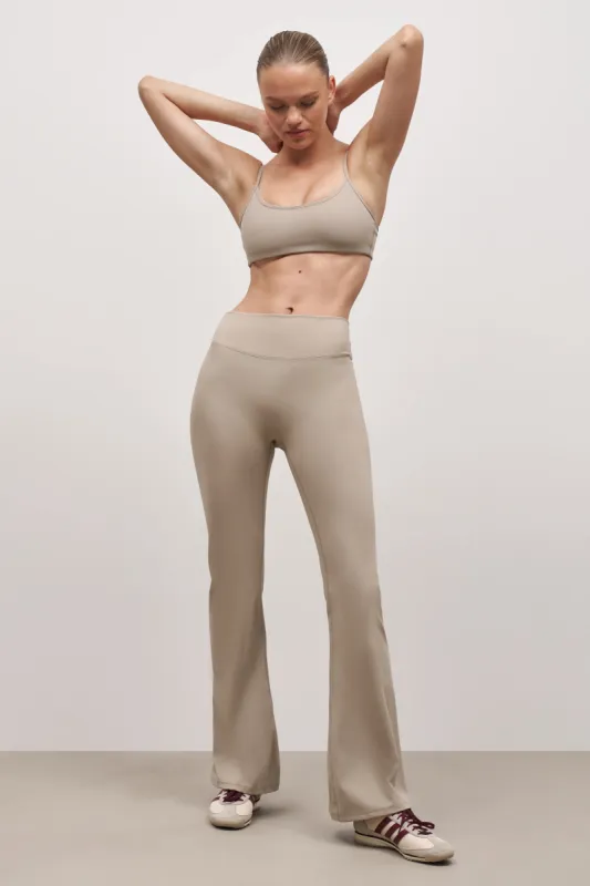 Base Sculpting Flared Leggings - Taupe sold by Because of Alice