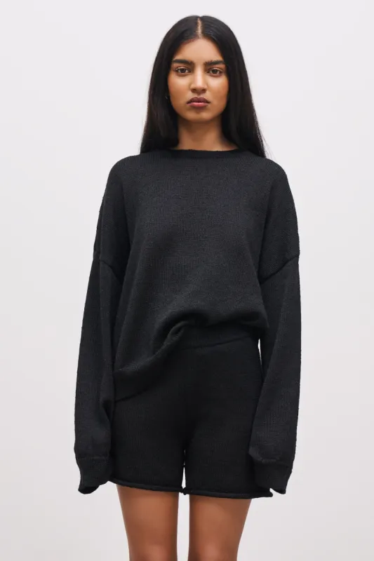 Crochet Knit Jumper - Black sold by Because of Alice