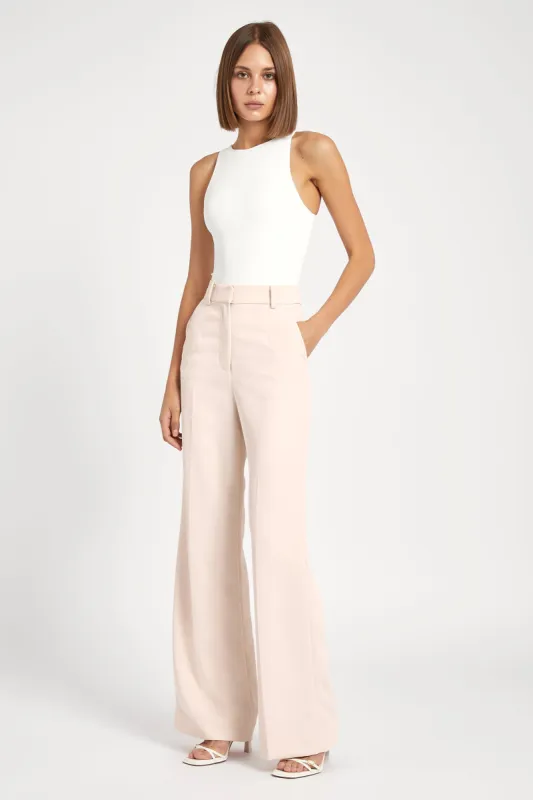 Relaxed Straight Leg Trousers - Pink sold by Because of Alice