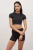 Base Sculpting Cropped T Shirt - Black sold by Because of Alice