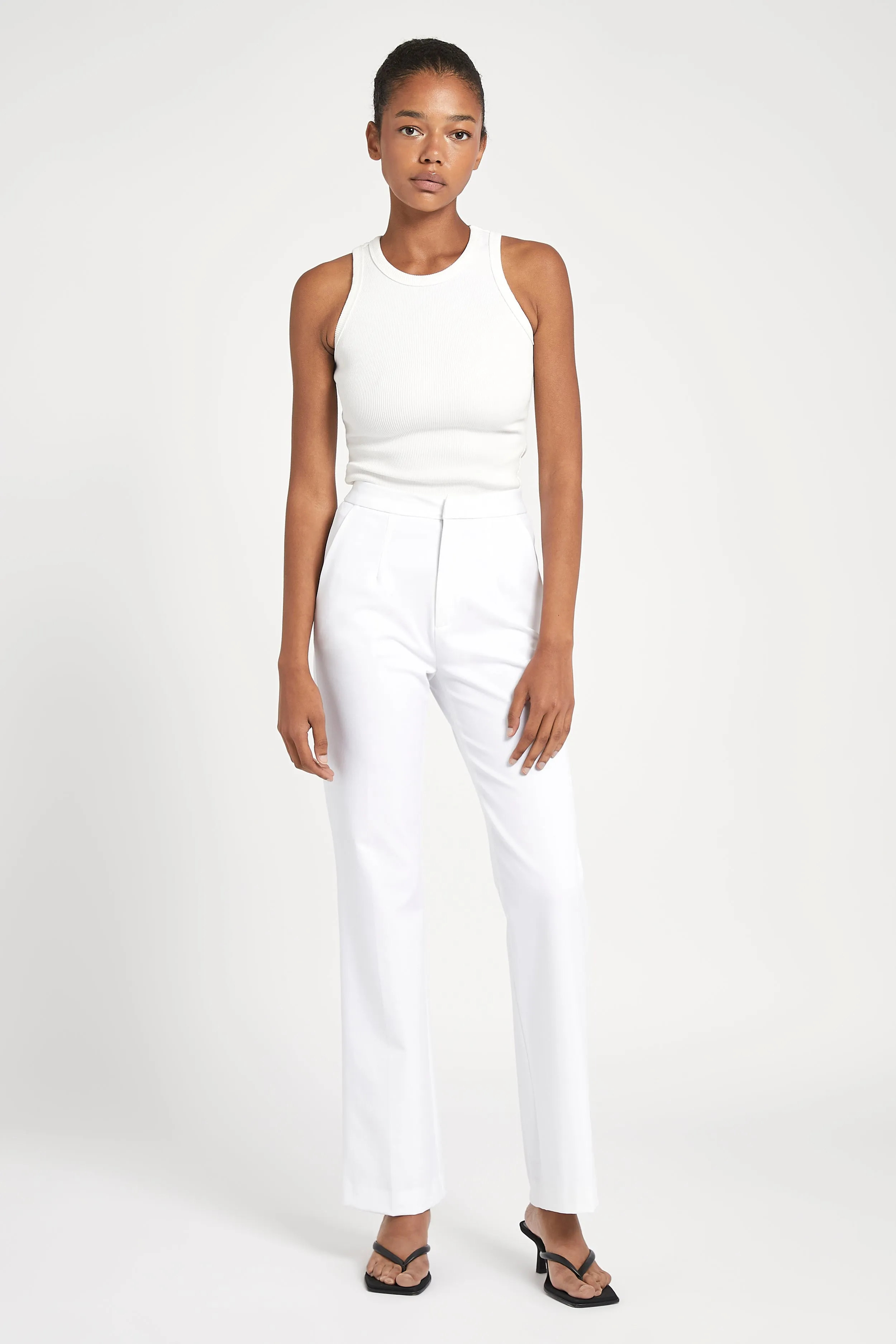 Tailored Suit Trousers - White sold by Because of Alice