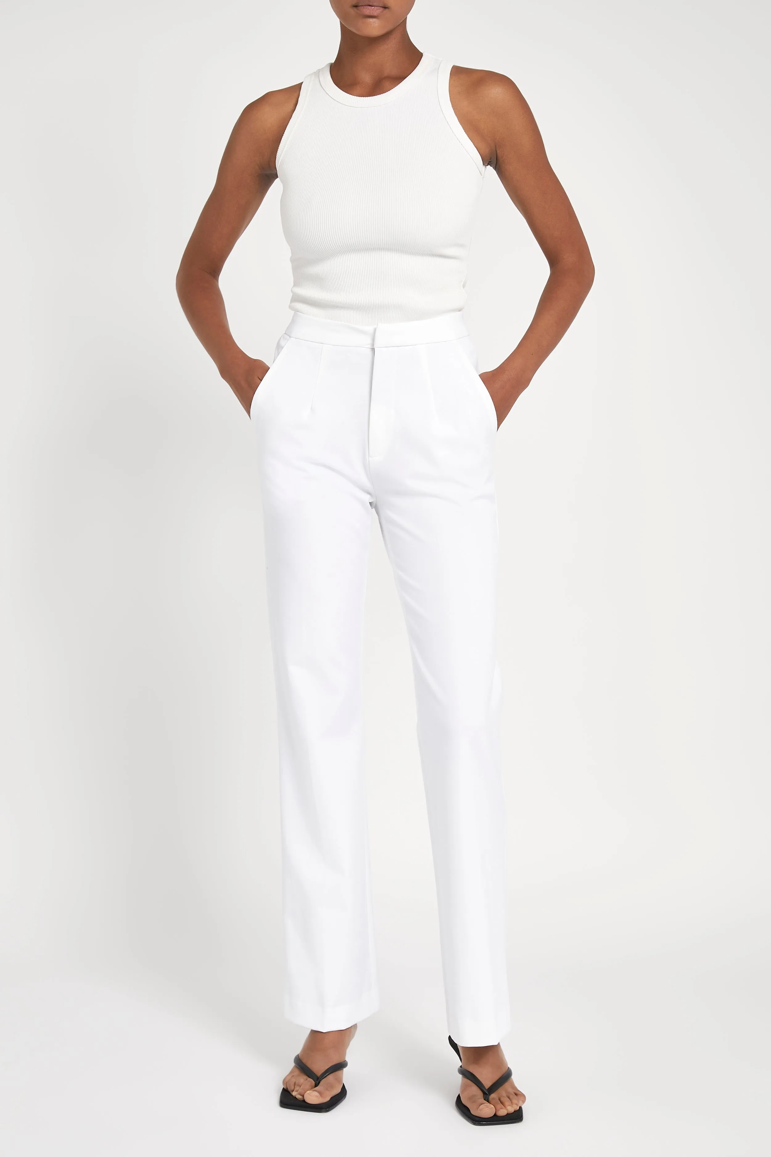 Tailored Suit Trousers - White sold by Because of Alice product image thumbnail 3