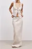 Mid Rise Linen Maxi Skirt - Birch sold by Because of Alice