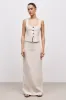 Mid Rise Linen Maxi Skirt - Birch sold by Because of Alice