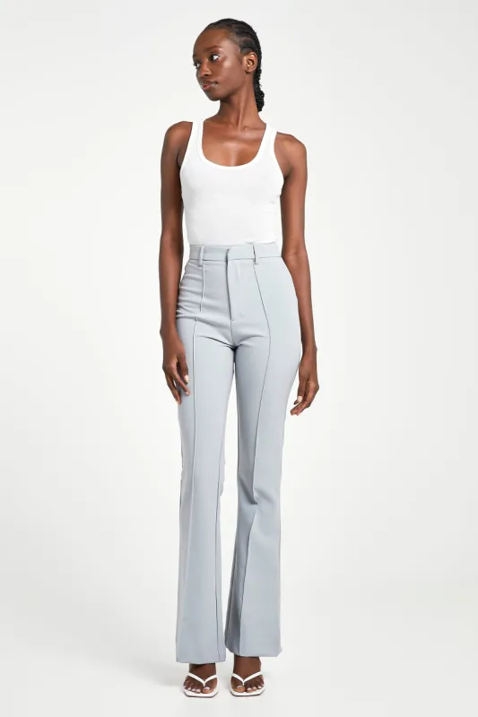 Wide Leg Suit Trousers - Steel Blue sold by Because of Alice