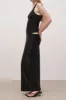 Satin Mid Rise Maxi Skirt - Black sold by Because of Alice