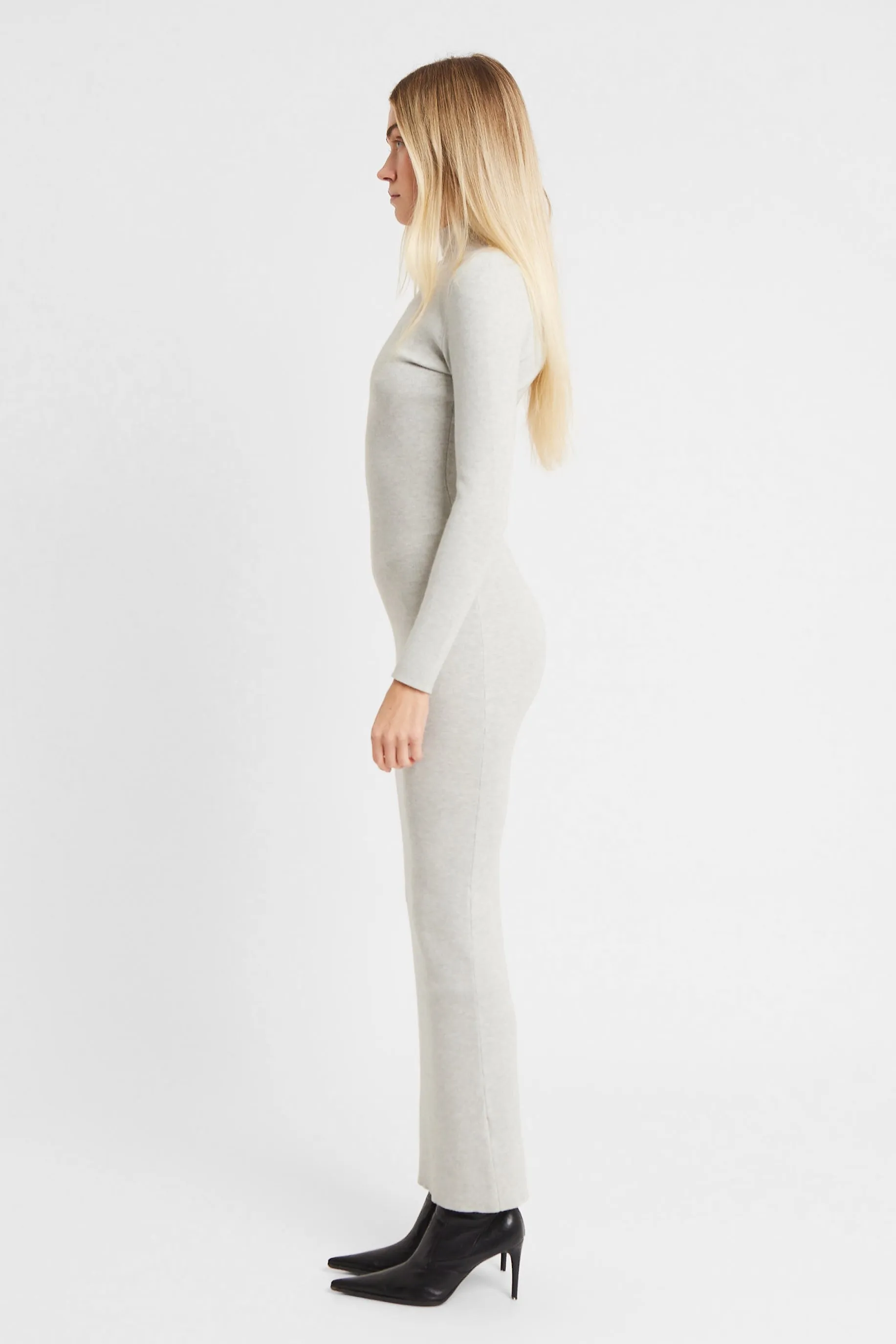 Fine Knit Maxi Dress - Grey Marl sold by Because of Alice product image thumbnail 2
