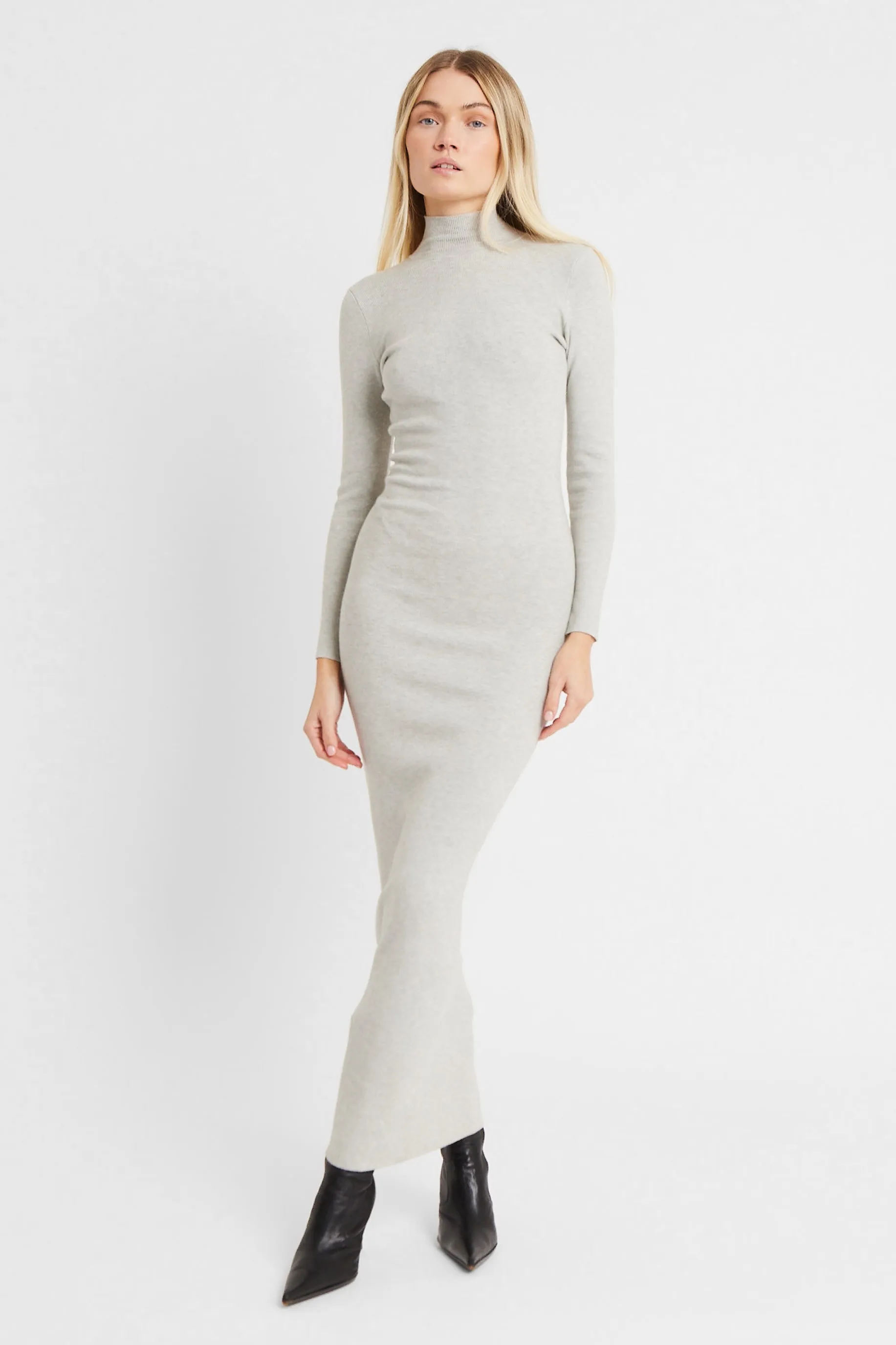 Fine Knit Maxi Dress - Grey Marl sold by Because of Alice product image thumbnail 4
