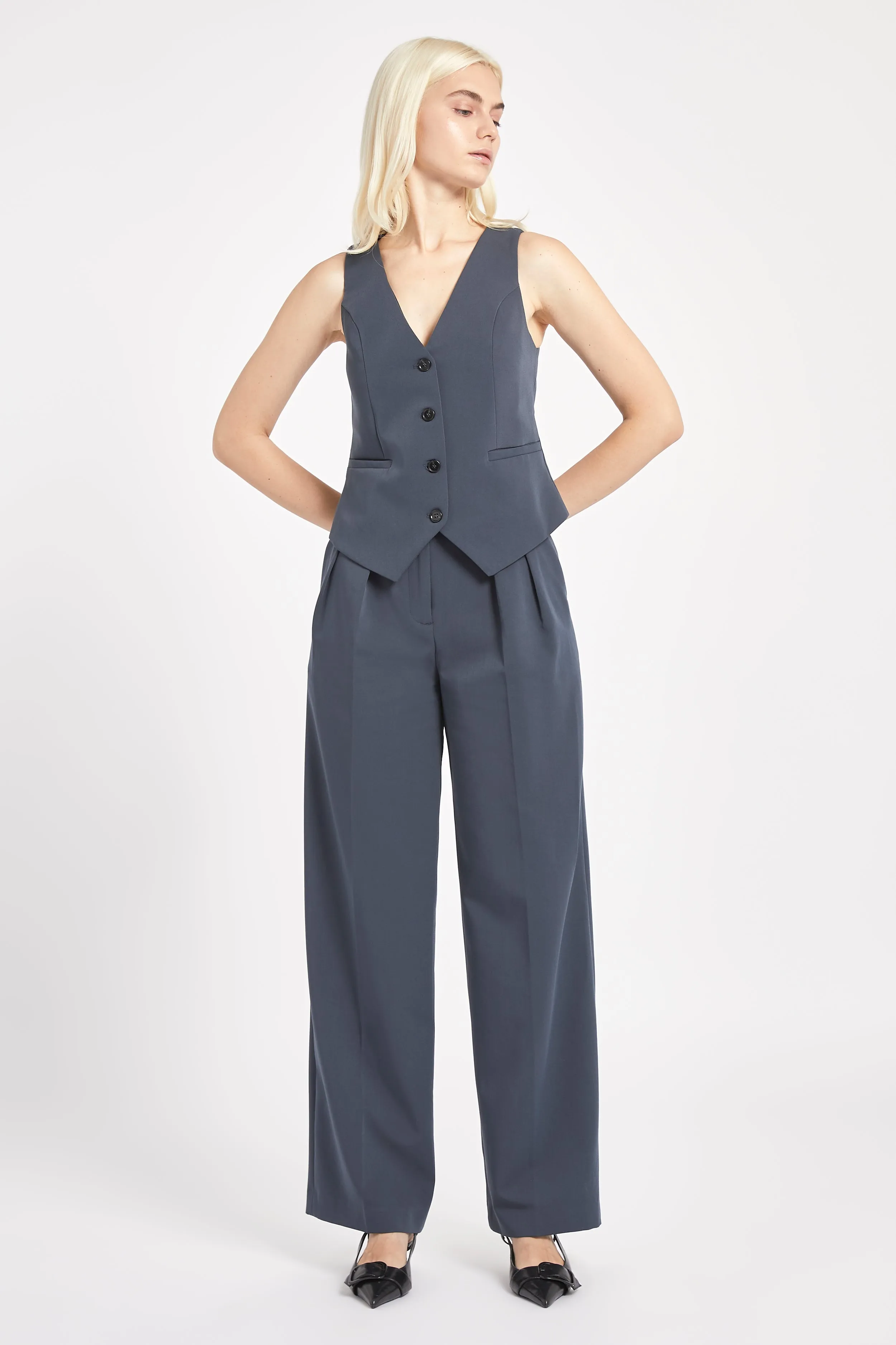 Boxy Waistcoat - Navy sold by Because of Alice product image thumbnail 4