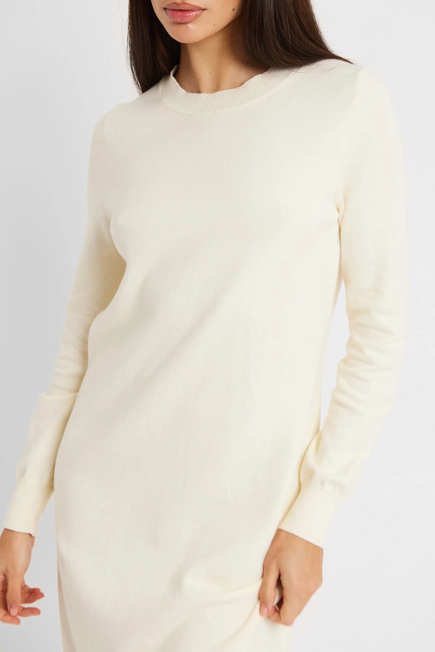 Cashmere Blend Column Maxi Dress - Cream sold by Because of Alice product image thumbnail 3